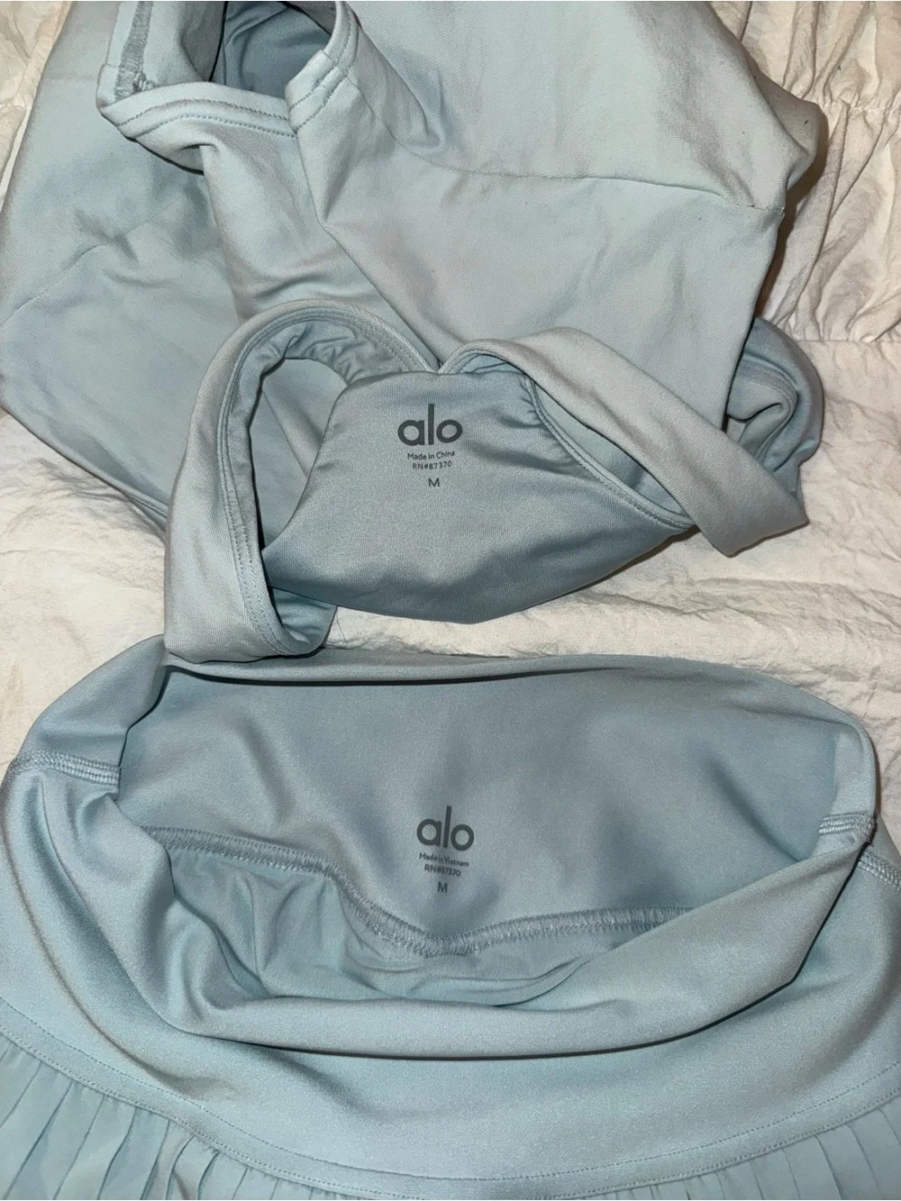Alo Light Blue Skirt Set